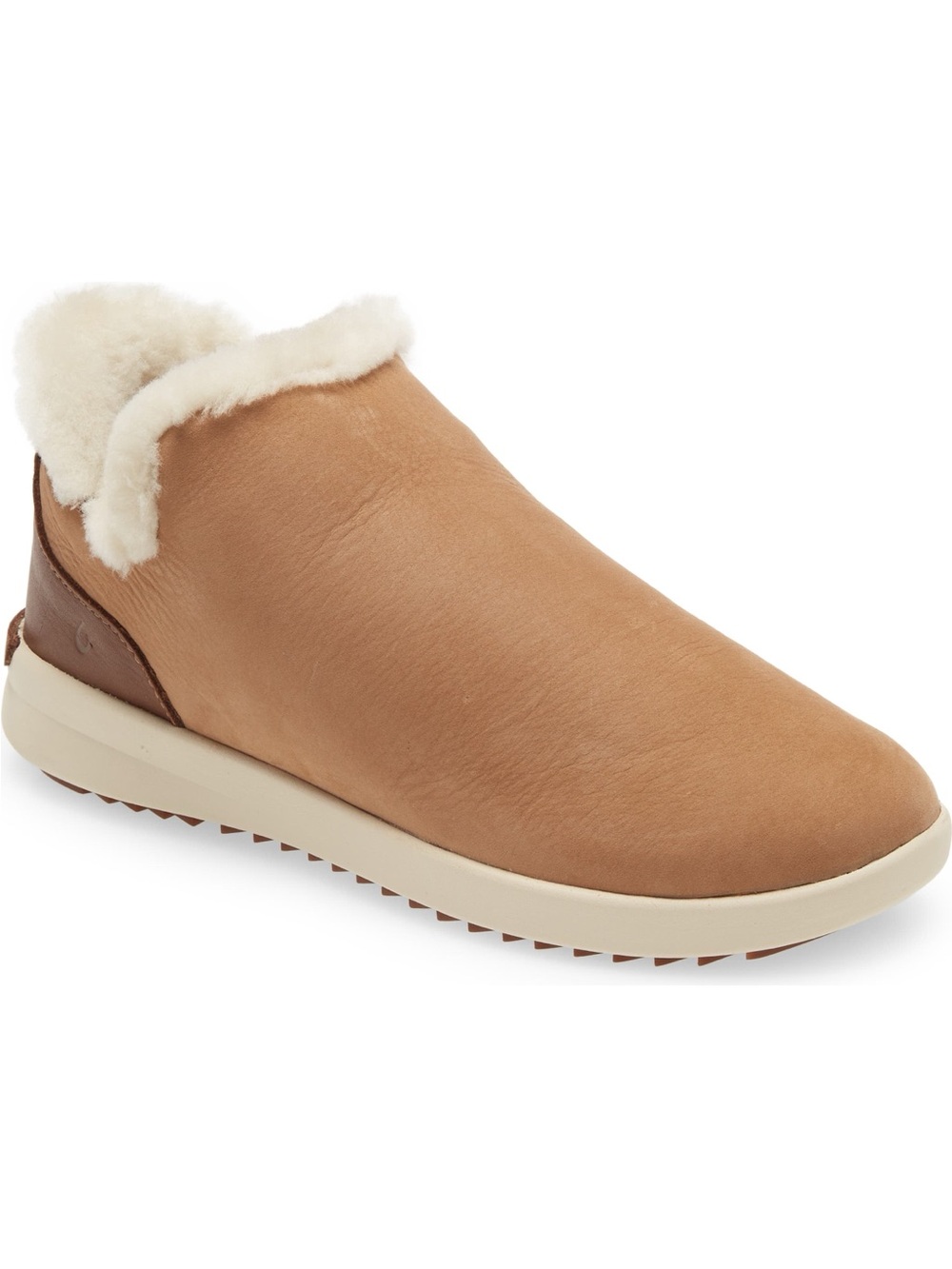 Malua Hulu Genuine Shearling Waterproof Slip-On Sneaker-tan